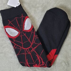 * Spiderman Unisex Novelty Crew Socks Red and Black Size 6 - 13